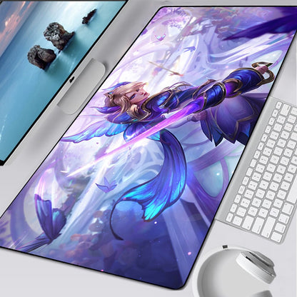 LoL Fiora Gaming Mousepads, Faerie Court Fiora, Lunar Beast P.E Fiora, Lunar Beast Fiora, IG Fiora, Pool Party Fiora, Royal Guard Fiora , League of Legends Deskmat Gift