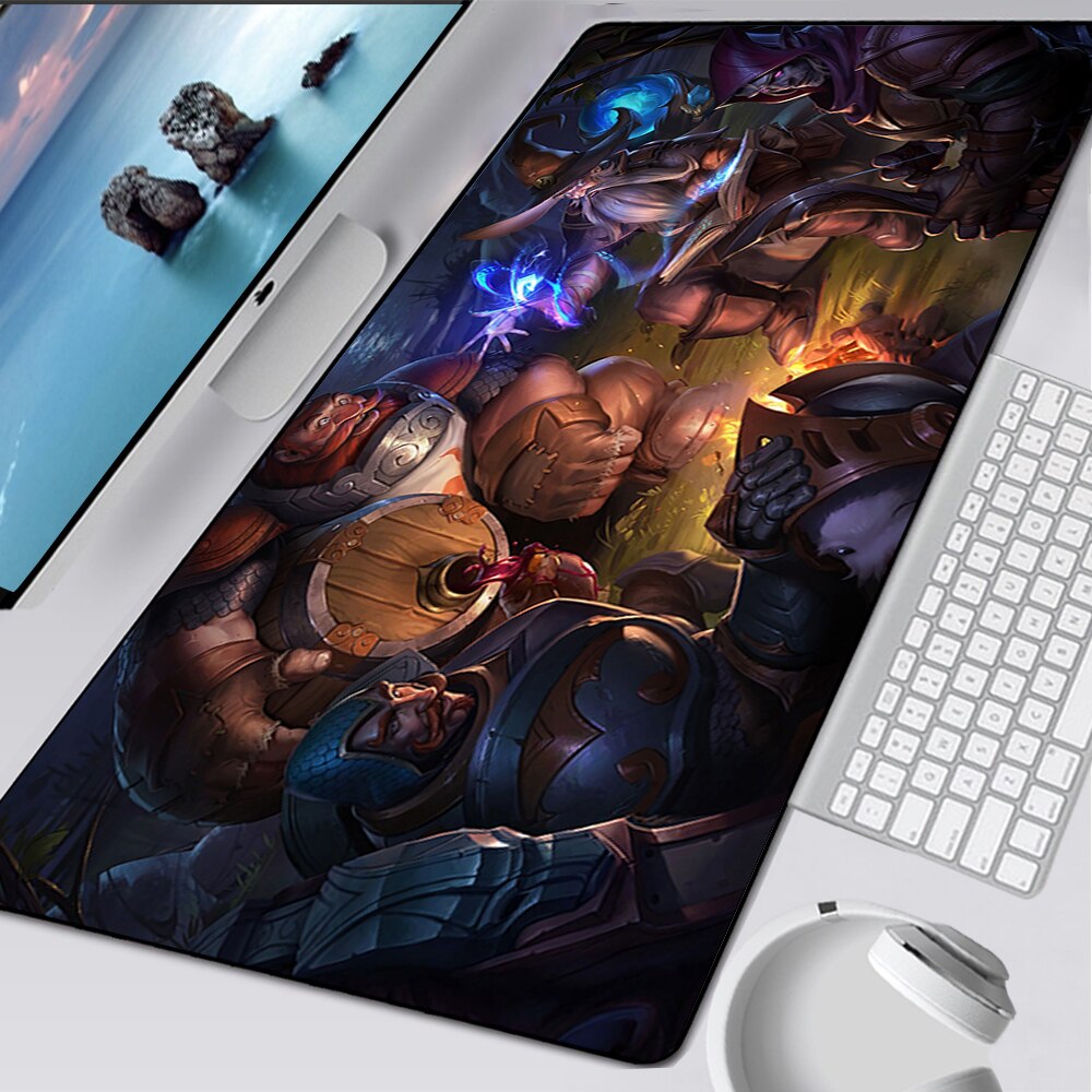 LoL Braum Mousepad Collection All Skins, Dragon Slayer,  Santa, Lionheart, El Tigre, Crime City, Sugar Rush, League of Legends Deskmat Gift