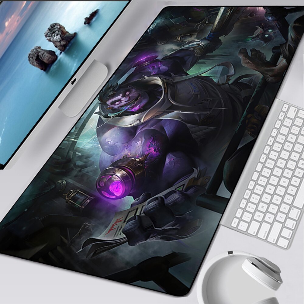 LoL Dr. Mundo Gaming Mousepads, Corporate Mundo, Toxic Mundo, Rageborn Mundo, Executioner, Frozen Prince, League of Legends Deskmat Gift