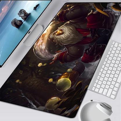 LoL Bard Mousepad Collection All Skins, Astronaut Bard, Snow Day Bard, Elderwood Bard,  Cafe Cuties Bard, League of Legends Deskmat Gift