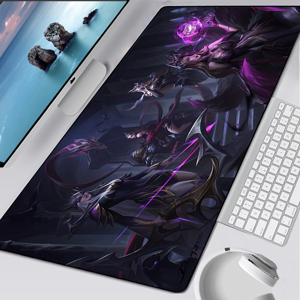 LoL Ashe Mousepad Collection, Cosmic Queen, Coven Ashe, Project: Ashe, Championship, Fae Dragon, Freljord, League of Legends Deskmats