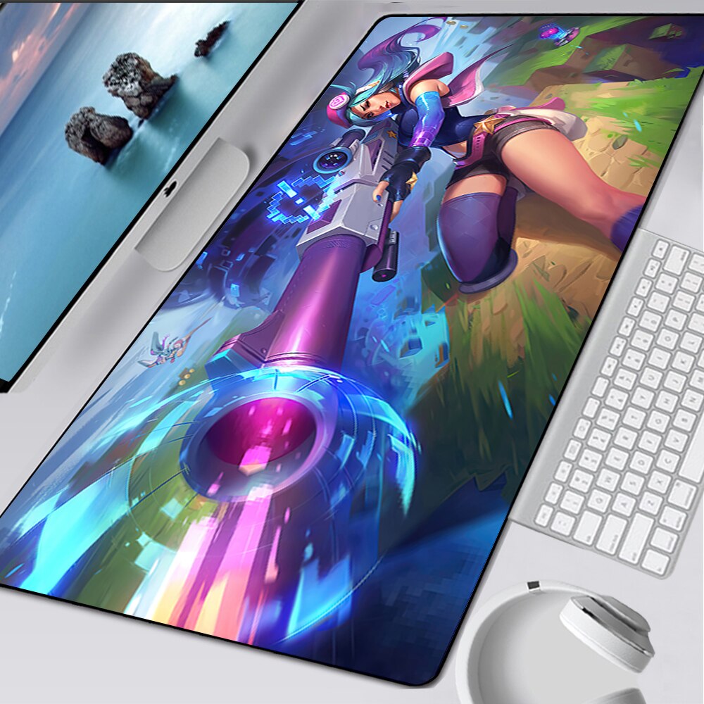 LoL Caitlyn Mousepad Collection, Snow Moon Caitlyn, Sheriff Caitlyn, Headhunter, Arcade, Lunar Wraith, Pool Party, League of Legends Deskmat Gift