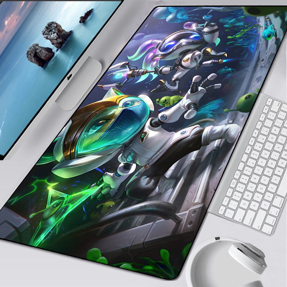 LoL Fizz Gaming Mousepads, Cottontail Fizz Deskmat, Fuzz Fizz Deskpad, Astronaut Fizz Mousepad, League of Legends Deskmat Gift