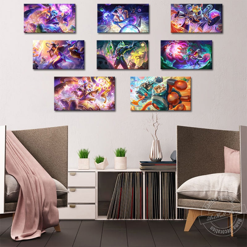 "Dark Star" Lux Rumble Nasus Nunu Lulu Samira Blitzcrank Poster - Canvas Painting - League of Legends Fan Store