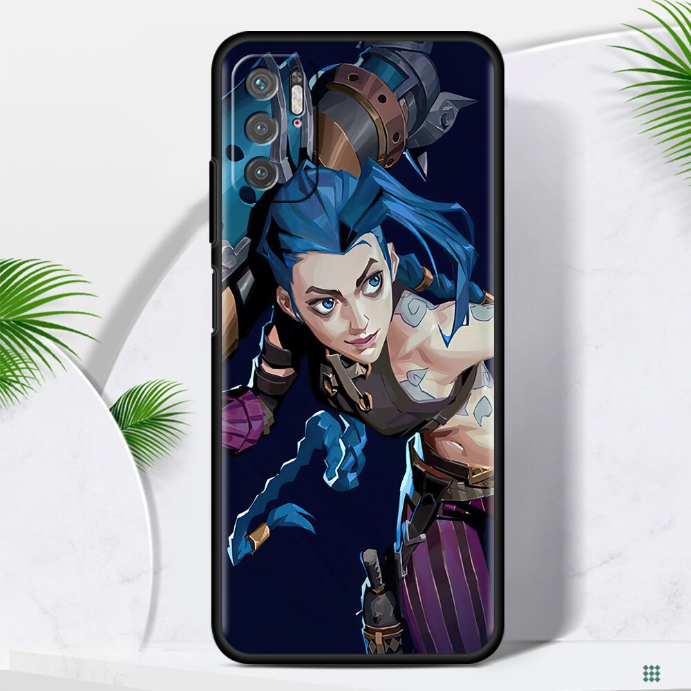 Arcane Hot Anime Soft Case For Xiaomi Redmi Note 9 8 10 Pro 9S 10S 9C NFC K40 9A 7 9T 8T 7A Black Phone Cover Silicone Shell Sac - League of Legends Fan Store