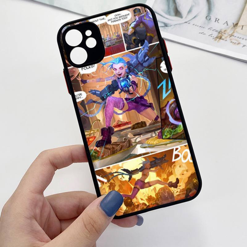 Collection 2 Arcane jinx Phone Case For iPhone 13 12 11 Mini Pro XR XS Max 7 8 Plus X Matte transparent Back Cover - League of Legends Fan Store