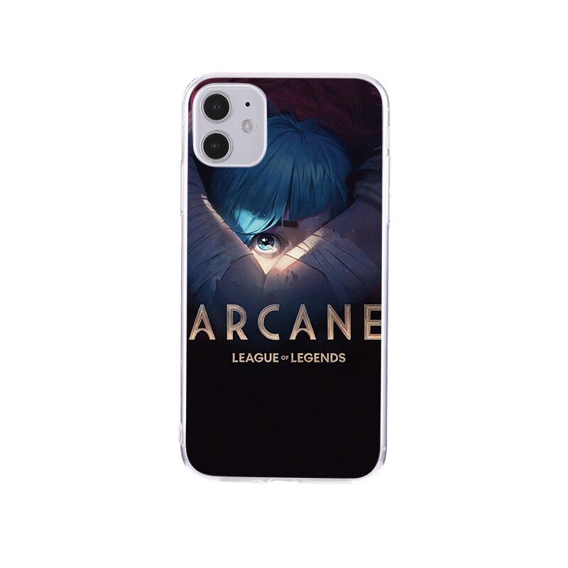 Collection 2 League of Legends Cartoon Arcane Jinx Phone Case For iPhone 11 12 13 Pro Max Mini XR XS X 8 7 Plus Sofe TPU Phone Cover Funda - League of Legends Fan Store