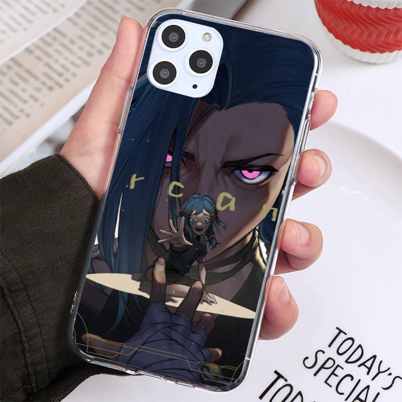 Collection 1 Arcane jinx Phone Case For iphone 13 12 11 8 7 plus mini x xs xr pro max Transparent soft - League of Legends Fan Store