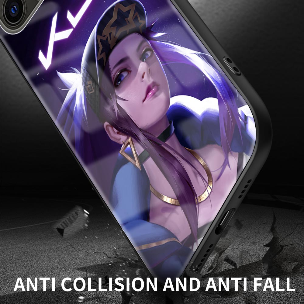 Collection 1 Glass Case For Apple iPhone 11 Pro Max 12 Mini 8 7 XS XR X 6 6S Plus SE 2020 Phone Cover Fundas Capa League Legends LOL Kda - League of Legends Fan Store