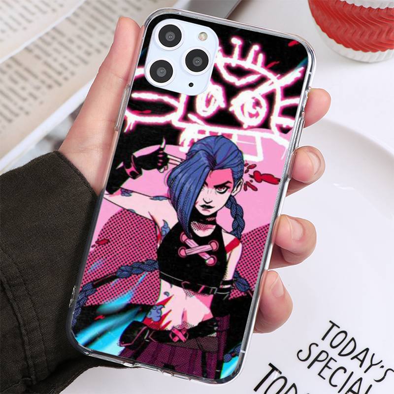 Collection 3 Arcane jinx Phone Case For iphone 13 12 11 8 7 plus mini x xs xr pro max Transparent soft - League of Legends Fan Store