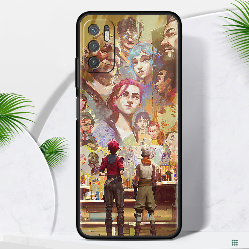 Arcane Hot Anime Soft Case For Xiaomi Redmi Note 9 8 10 Pro 9S 10S 9C NFC K40 9A 7 9T 8T 7A Black Phone Cover Silicone Shell Sac - League of Legends Fan Store