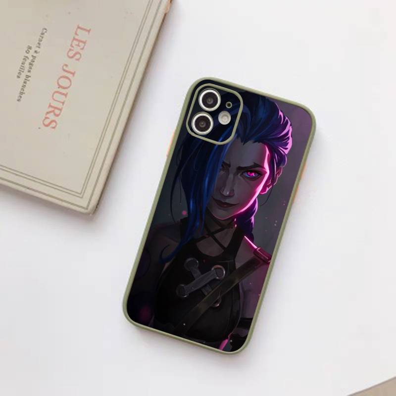 Arcane jinx Phone Case For iPhone 12 11 Mini Pro XR XS Max 7 8 Plus X Matte transparent Back Cover - League of Legends Fan Store