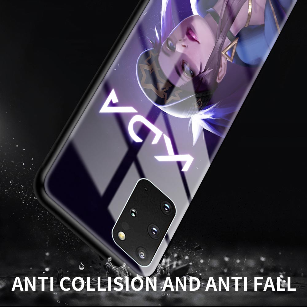 Collection 2 Glass Case For Samsung Galaxy S20 FE S10 S9 S8 Plus Note 20 Ultra 10 Lite 9 8 Phone Cover Shell League Legends LOL Kda Back Capa - League of Legends Fan Store