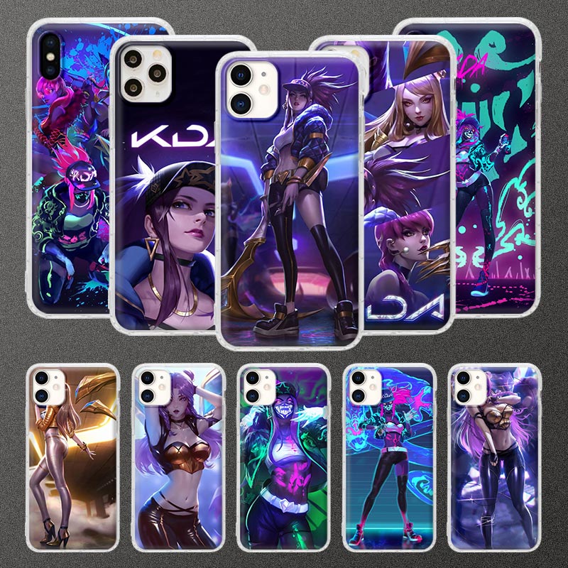 Collection 2 League Legends LOL Kda Case For Apple iPhone 12 11 Pro Max XS X XR 7 8 6 6S Plus 5 5S SE 2020 Clear Soft Phone Coque Shell - League of Legends Fan Store