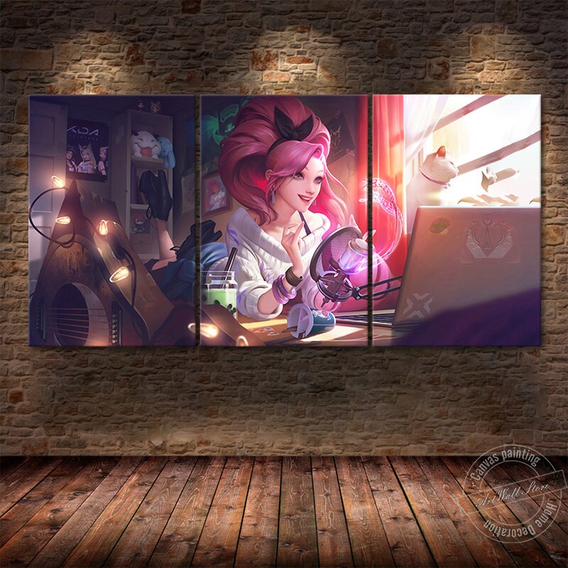 K/DA ALL OUT Seraphine Poster - Canvas Painting - League of Legends Fan Store