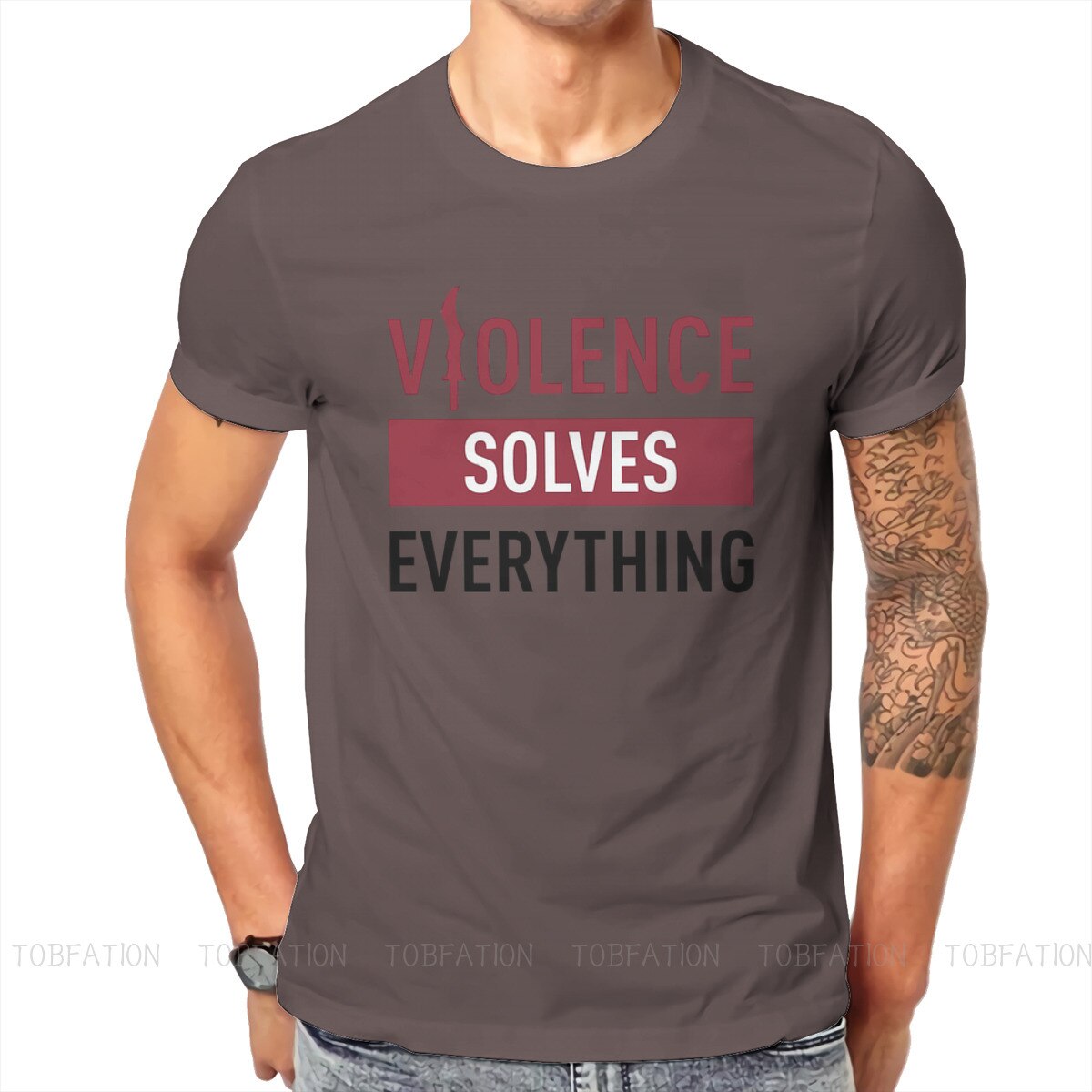 Violence Solves Everything  T Shirt - League of Legends Fan Store