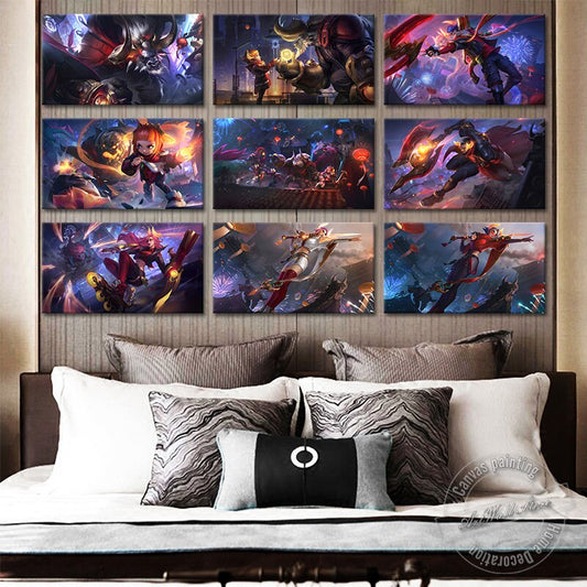 Annie Aphelios Alistar Darius Miss Fortune Fiora Poster - Canvas Painting - League of Legends Fan Store