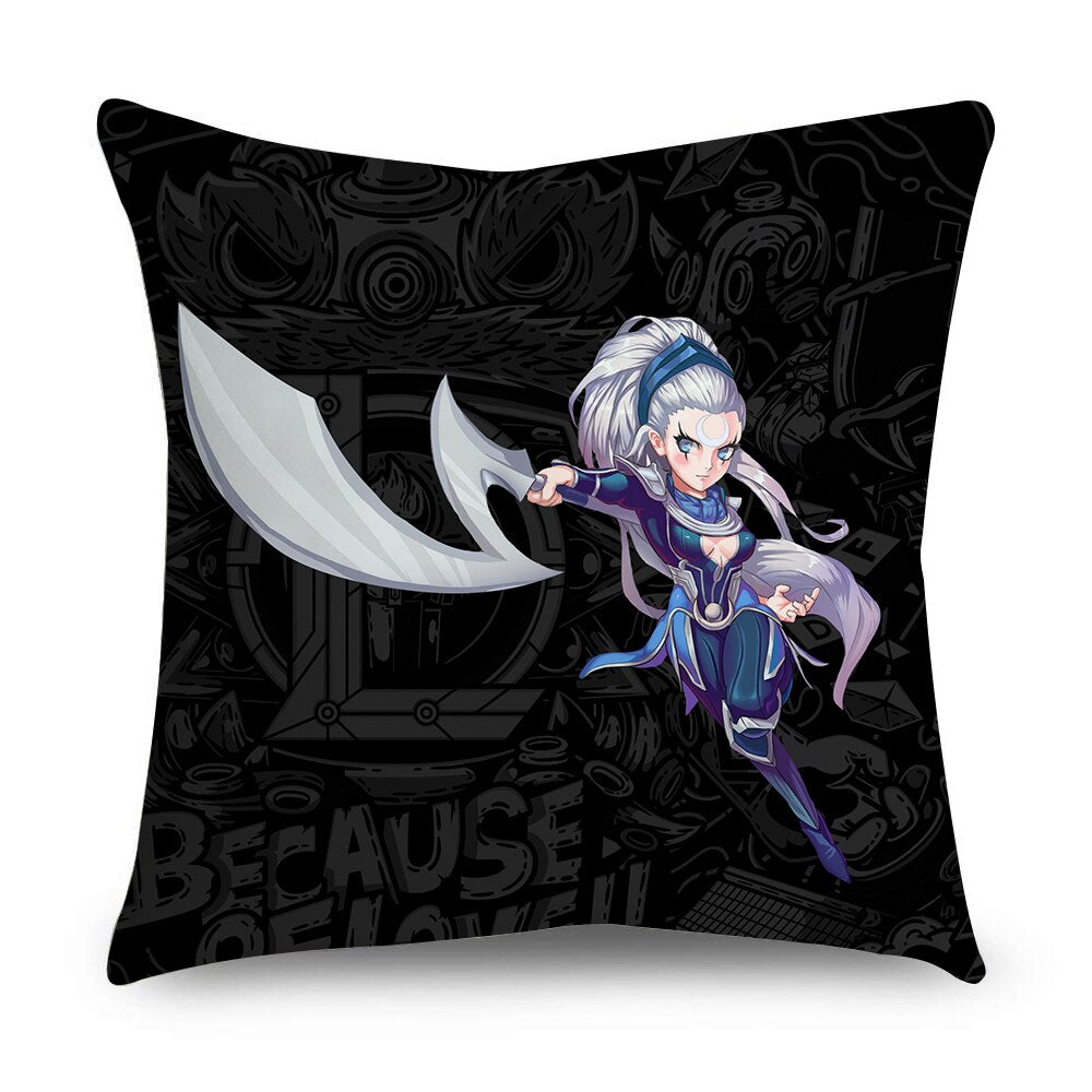 League of Legends Characters Pillowcases-- Nidale Ezreal Ziggs Janna Sejuani Zyra Varus Fizz Talon Graves Vladimir Riven Nami Vayne Zed Viktor Lee Sin Diana Nocturne - League of Legends Fan Store