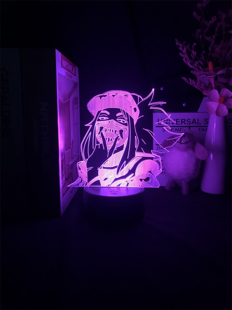 Akali "Rogue Assassin" Figure 3D Led Nightlight - League of Legends Fan Store