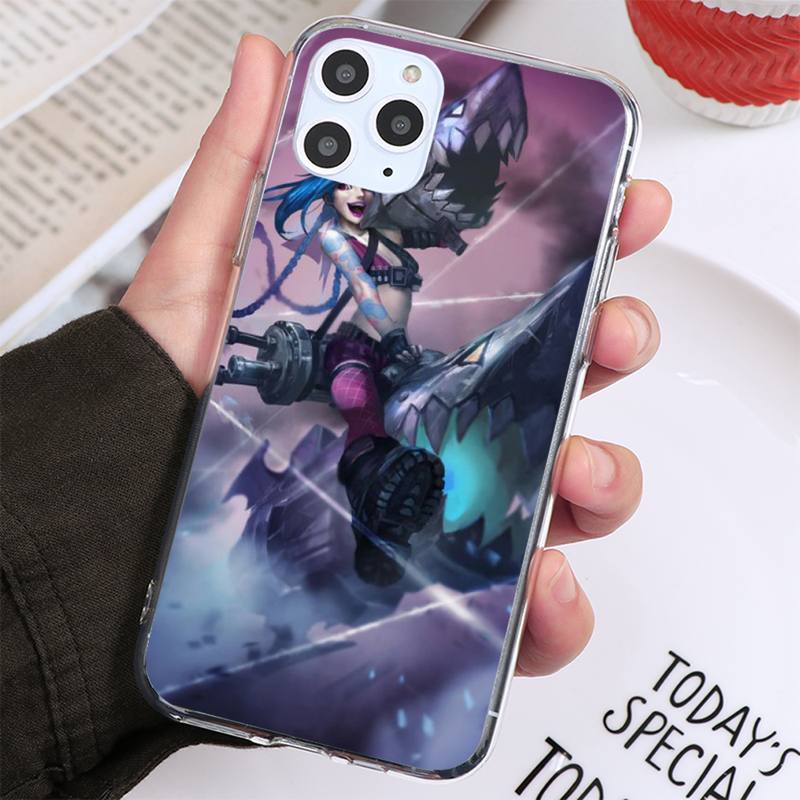 Collection 3 Arcane jinx Phone Case For iphone 13 12 11 8 7 plus mini x xs xr pro max Transparent soft - League of Legends Fan Store