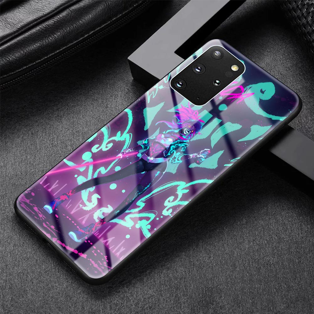 Collection 1 Glass Case For Samsung Galaxy S20 FE S10 S9 S8 Plus Note 20 Ultra 10 Lite 9 8 Phone Cover Shell League Legends LOL Kda Back Capa - League of Legends Fan Store