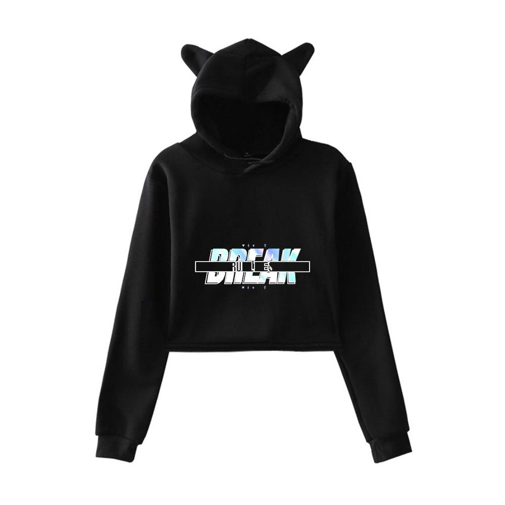 K/DA The Baddest Cat Ear Crop Hoodies Collection - League of Legends Fan Store