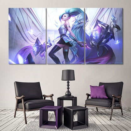 K/DA ALL OUT Seraphine Poster - Canvas Painting - League of Legends Fan Store