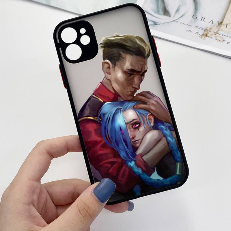 Arcane jinx Phone Case For iPhone 13 12 11 Mini Pro XR XS Max 7 8 Plus X Matte transparent Back Cover - League of Legends Fan Store