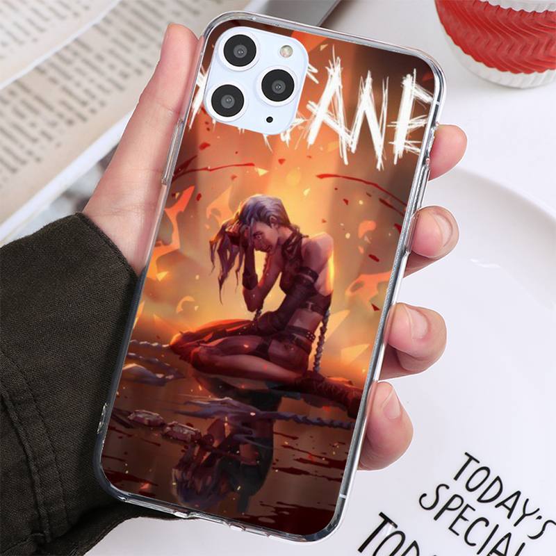 Collection 1 Arcane jinx Phone Case For iphone 13 12 11 8 7 plus mini x xs xr pro max Transparent soft - League of Legends Fan Store