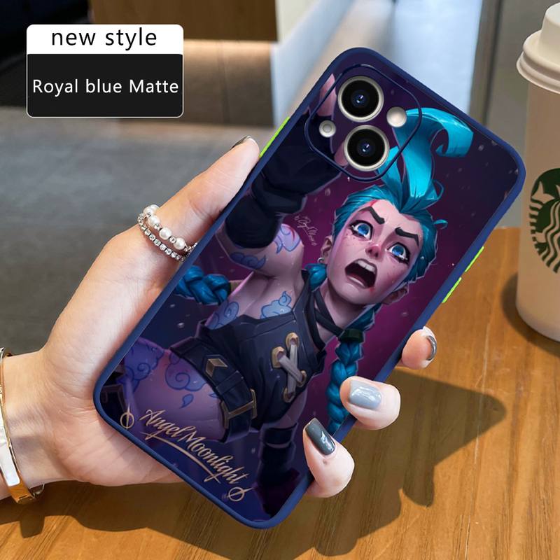 Arcane jinx Phone Case For iPhone 12 11 Mini Pro XR XS Max 7 8 Plus X Matte transparent Back Cover - League of Legends Fan Store