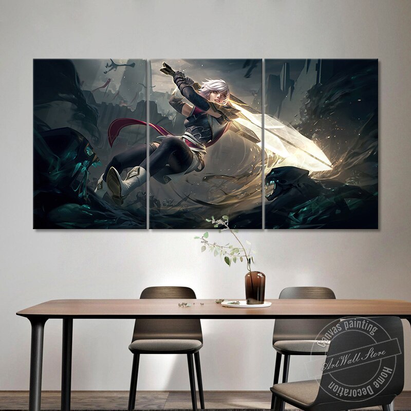 "Sentinel" Riven "The Exile" Poster - Canvas Painting - League of Legends Fan Store