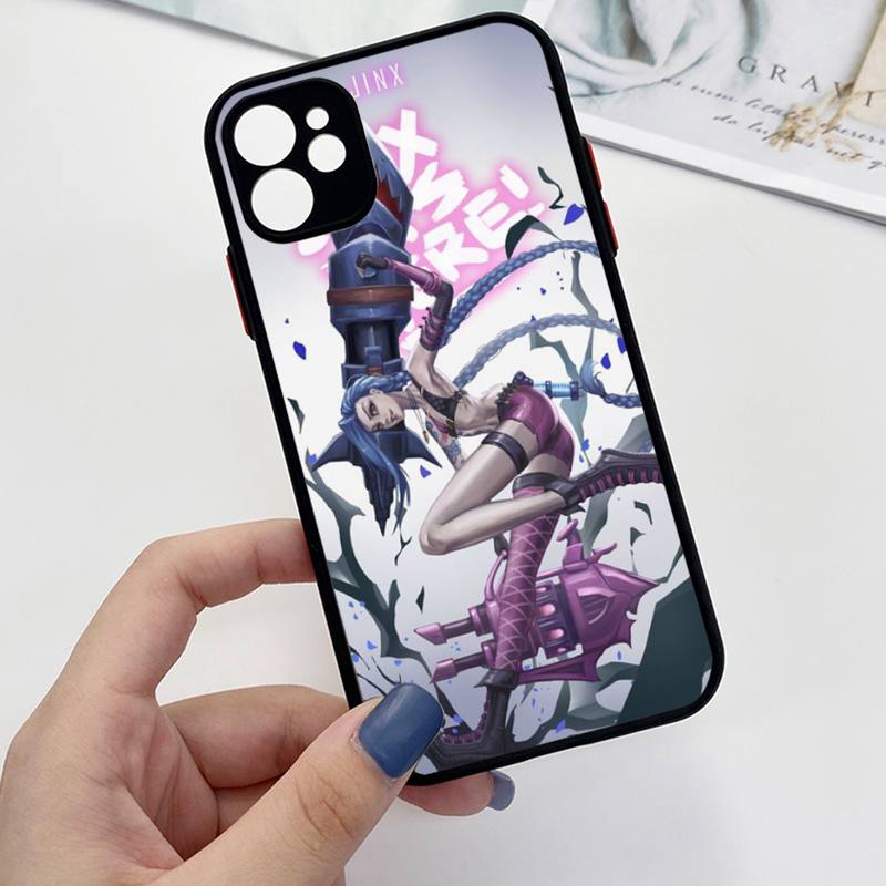 Collection 2 Arcane jinx Phone Case For iPhone 13 12 11 Mini Pro XR XS Max 7 8 Plus X Matte transparent Back Cover - League of Legends Fan Store