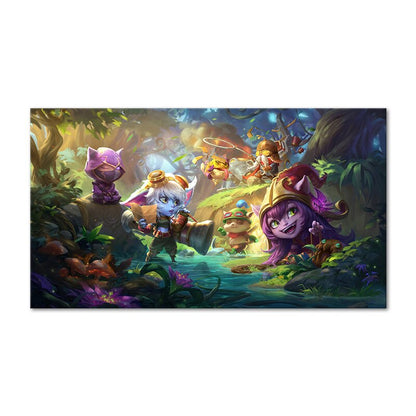 Yordles Kennen Tristana Teemo Corki Lulu Poster - Canvas Painting - League of Legends Fan Store