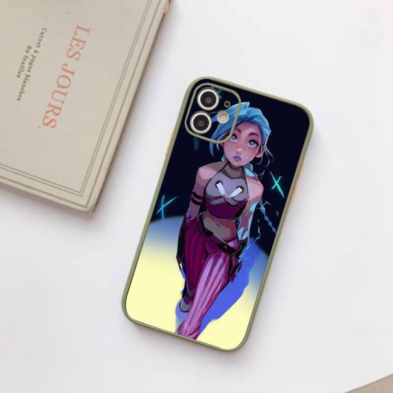 Arcane jinx Phone Case For iPhone 12 11 Mini Pro XR XS Max 7 8 Plus X Matte transparent Back Cover - League of Legends Fan Store