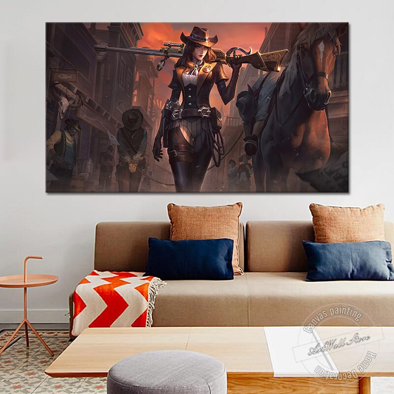 Sheriff Caitlyn Poster - Canvas Painting - League of Legends Fan Store