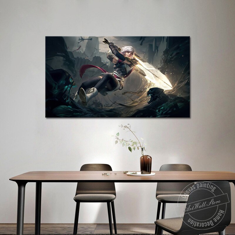 "Sentinel" Riven "The Exile" Poster - Canvas Painting - League of Legends Fan Store