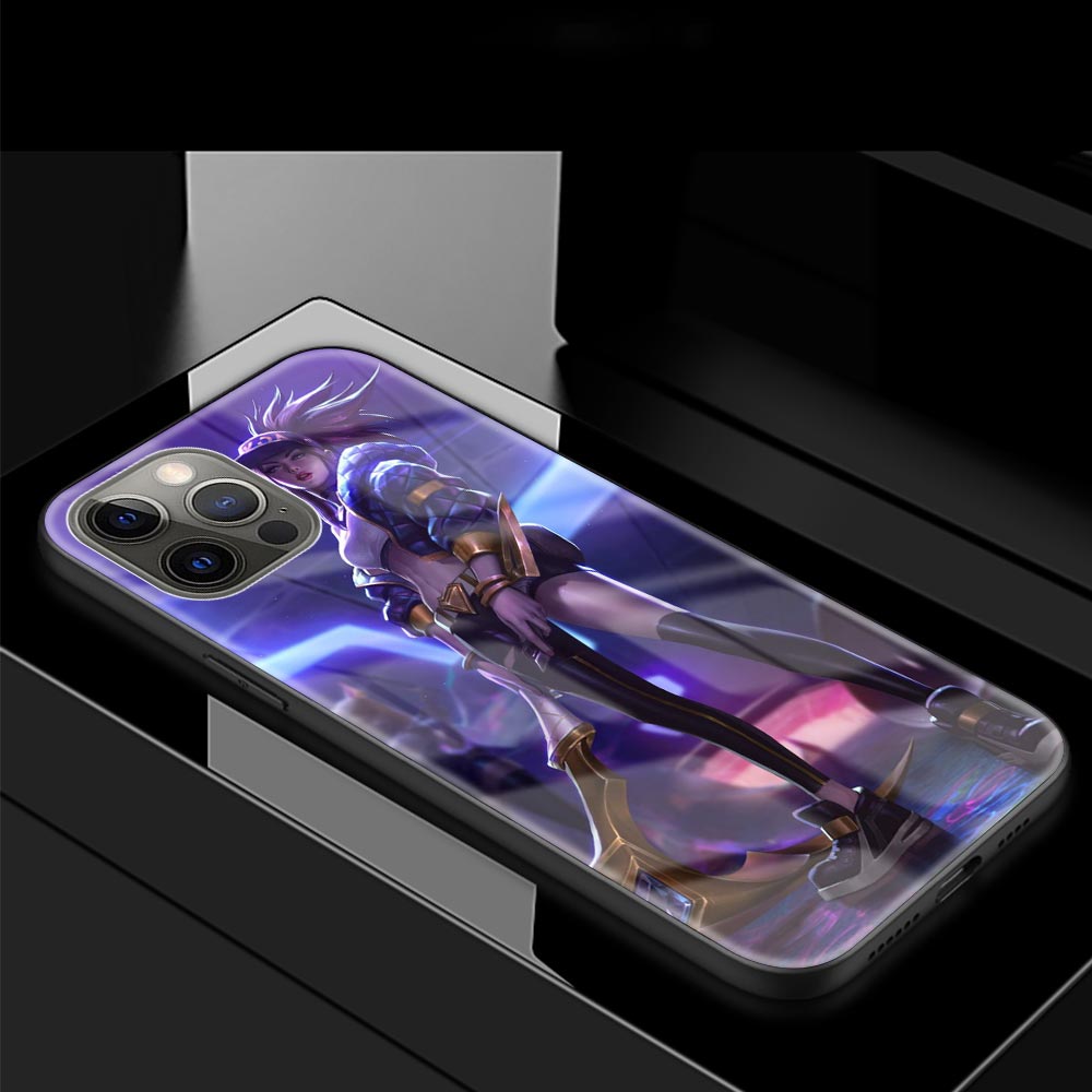 Collection 1 Glass Case For Apple iPhone 11 Pro Max 12 Mini 8 7 XS XR X 6 6S Plus SE 2020 Phone Cover Fundas Capa League Legends LOL Kda - League of Legends Fan Store