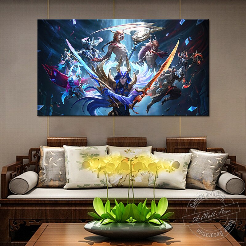 "Dawnbringer" Yone - Morgana - Kayn - Lillia - Tryndamere Poster - Canvas Painting - League of Legends Fan Store