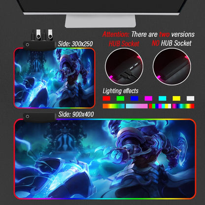 League of Legends Collection 22 RGB Mousepad HUB 4 Port USB LOL Yasuo Led Locking Edge Carpet XXL90x40cm  Mouse Pad - League of Legends Fan Store