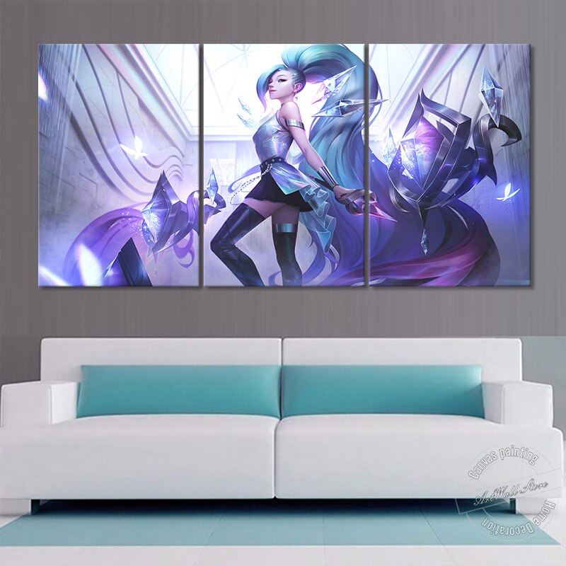 K/DA ALL OUT Seraphine Poster - Canvas Painting - League of Legends Fan Store