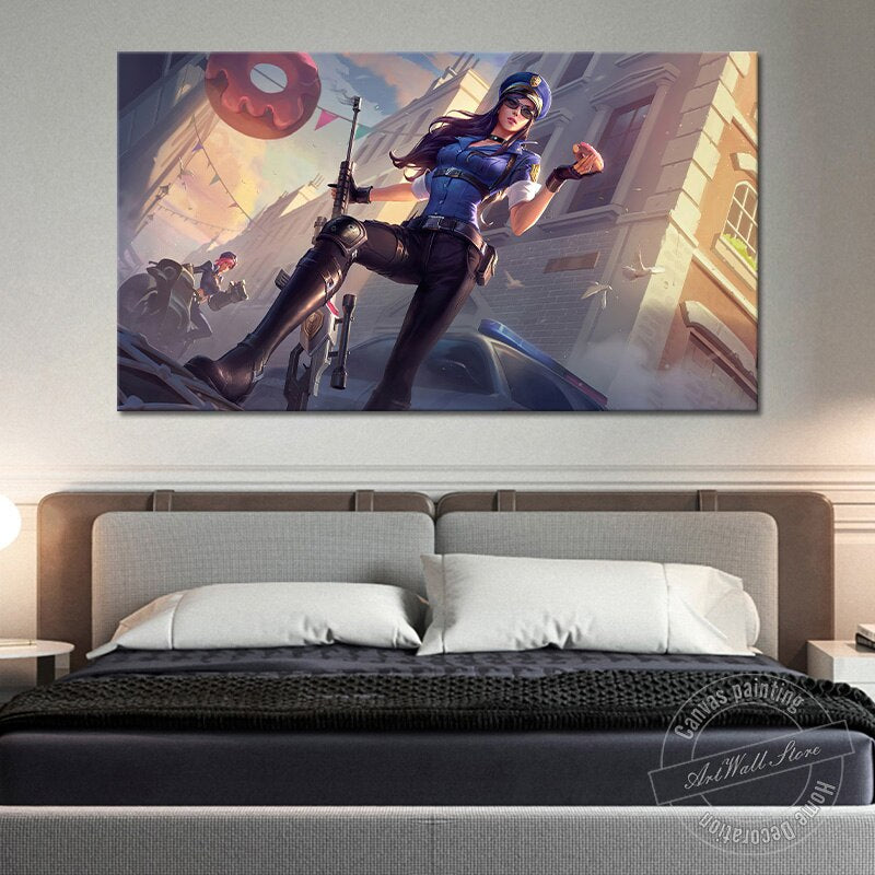 Arcade Caitlyn Poster - Canvas Painting - League of Legends Fan Store