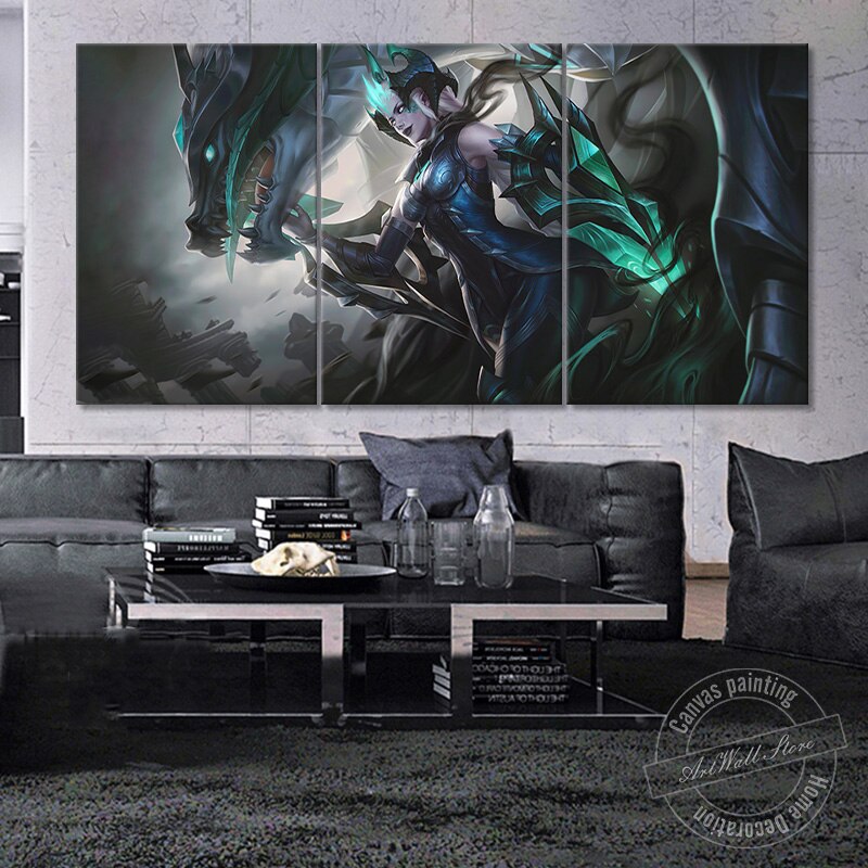 "Ruined" Shyvana "The Half Dragon" Poster - Canvas Painting - League of Legends Fan Store