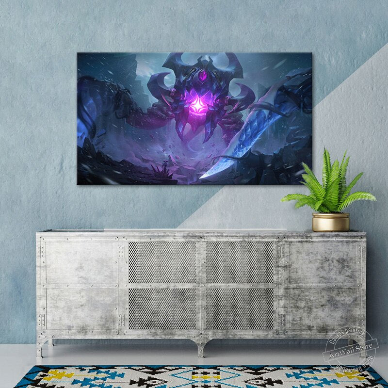 "The Eye of The Void" VelKoz Poster - Canvas Painting - League of Legends Fan Store