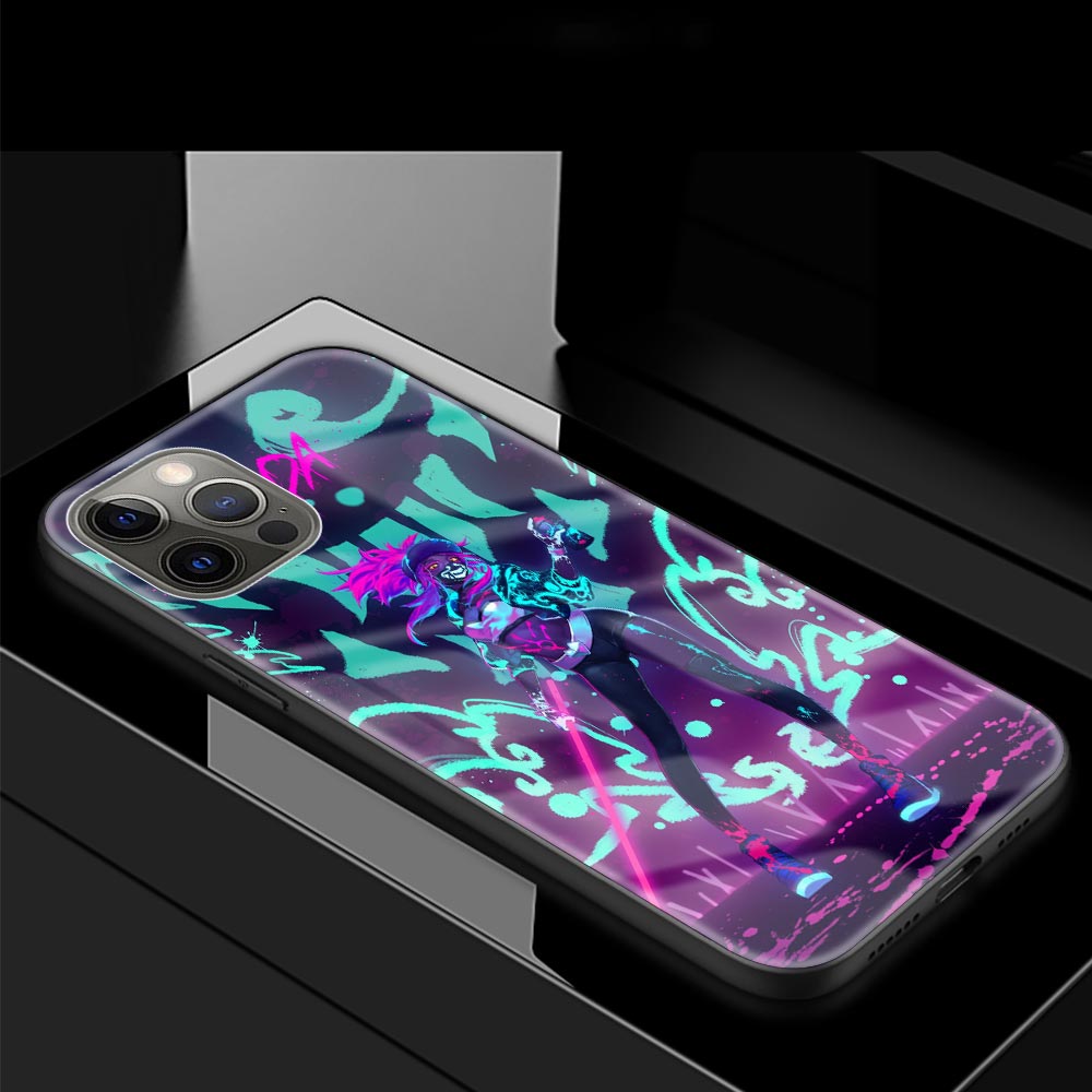 Collection 1 Glass Case For Apple iPhone 11 Pro Max 12 Mini 8 7 XS XR X 6 6S Plus SE 2020 Phone Cover Fundas Capa League Legends LOL Kda - League of Legends Fan Store