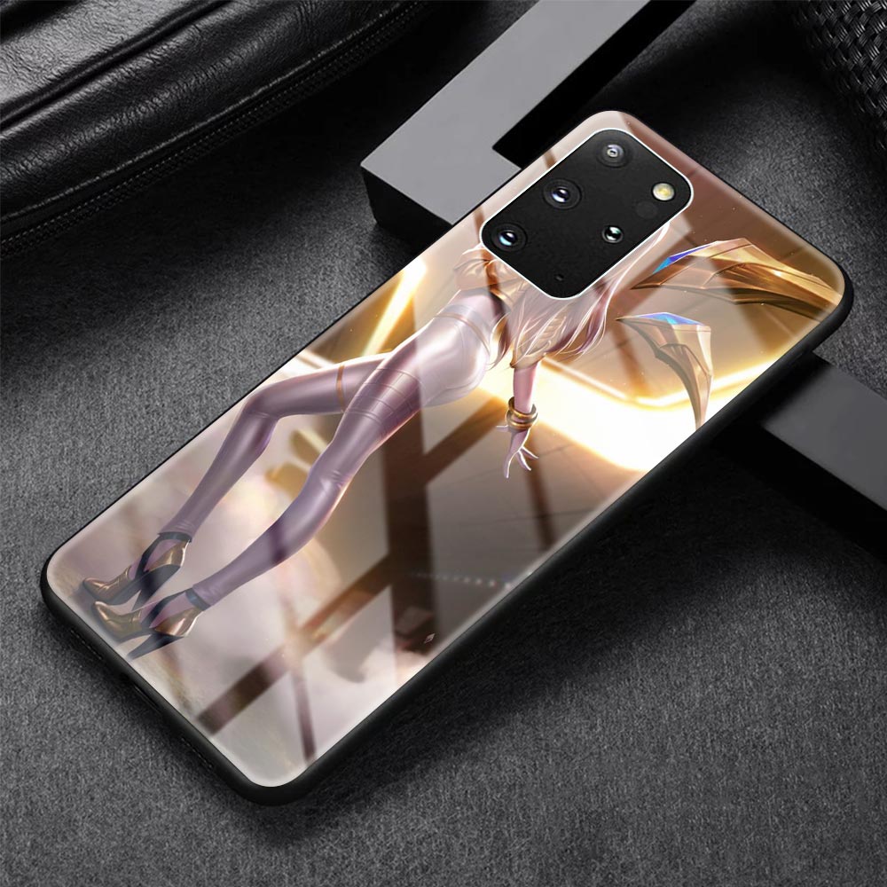 Collection 2 Glass Case For Samsung Galaxy S20 FE S10 S9 S8 Plus Note 20 Ultra 10 Lite 9 8 Phone Cover Shell League Legends LOL Kda Back Capa - League of Legends Fan Store