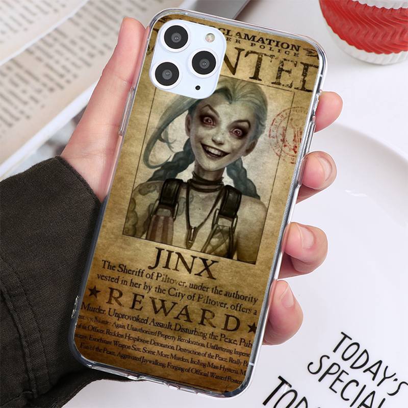 Collection 1 Arcane jinx Phone Case For iphone 13 12 11 8 7 plus mini x xs xr pro max Transparent soft - League of Legends Fan Store