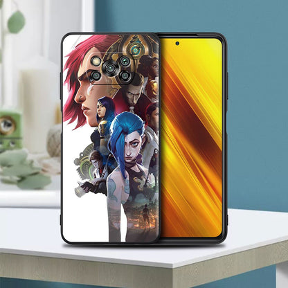 Arcane Hot Anime TPU Case For Xiaomi Mi Poco X3 NFC M4 Pro M3 F3 GT F1 X2 11T 11 Lite 10T 9T Note 10 Black Soft Phone Cover Capa - League of Legends Fan Store