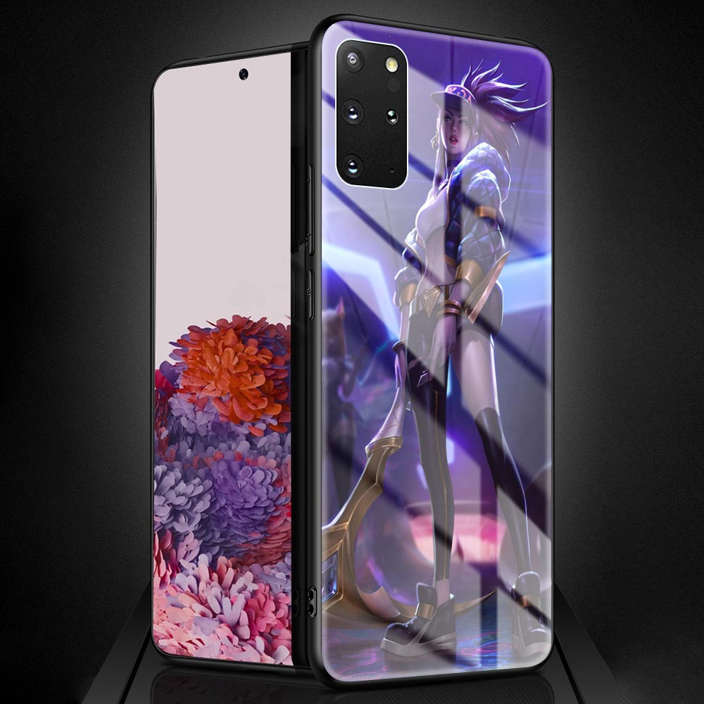 Collection 2 Glass Case For Samsung Galaxy S20 FE S10 S9 S8 Plus Note 20 Ultra 10 Lite 9 8 Phone Cover Shell League Legends LOL Kda Back Capa - League of Legends Fan Store