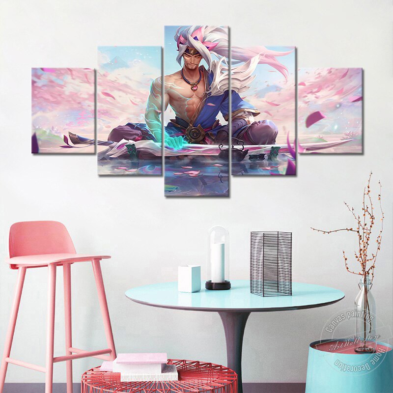 LOL Game Poster League of Legends The Unforgiven Yasuo Spirit Blossom Wall Picture for Living Room &amp; Playroom Decor Wall Sticker - League of Legends Fan Store