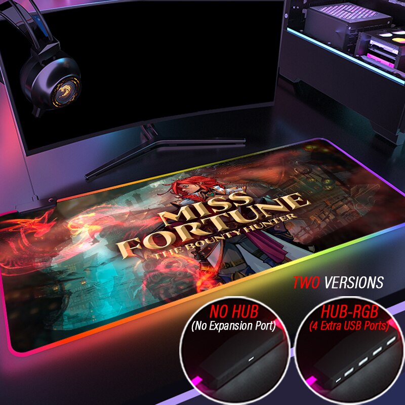 League of Legends Collection 12 RGB Gaming Ruined King A League Of Legends Story Mousepad HUB Custom 4 USB Port JINX Mouse Pad With Backlit Mat - League of Legends Fan Store